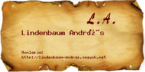 Lindenbaum András névjegykártya